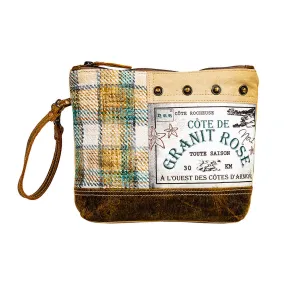 Plaid Granit Rose Pouch