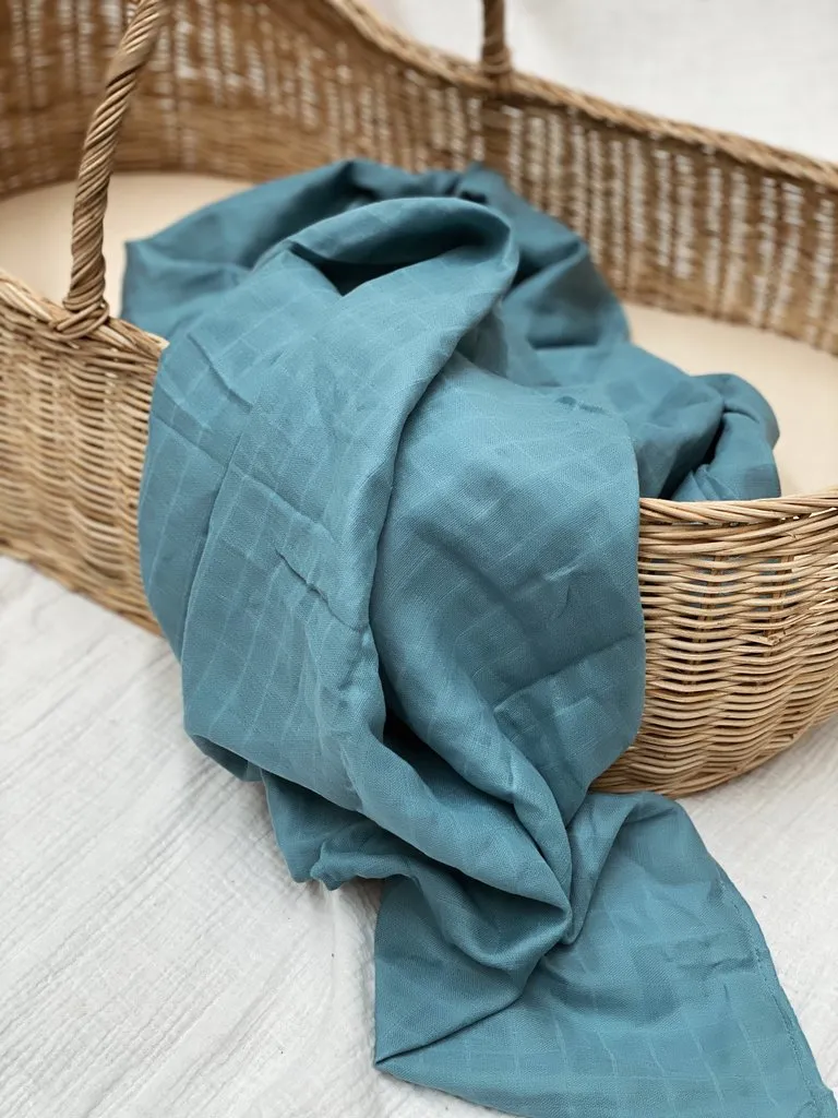 Pop Ya Tot - Muslin Swaddle - Peacock Teal