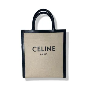 Pre-Owned Celine Vertical Cabas Canvas & Leather Two-Way Bag