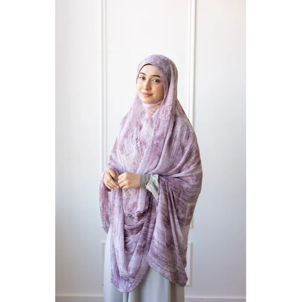 Printed Chiffon Hijab - Periwinkle