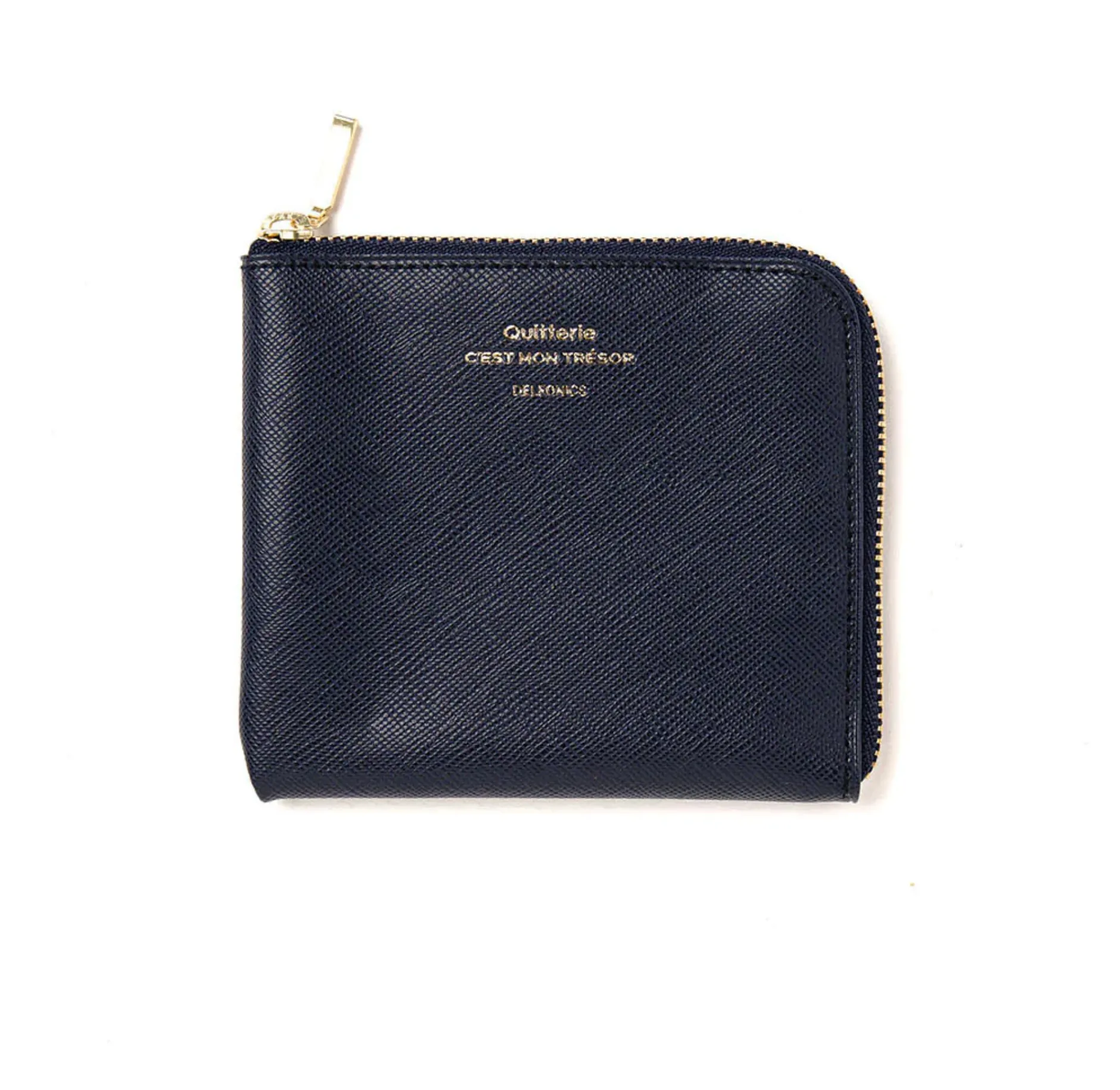 Quitterie Half Zip Wallet – Navy Blue