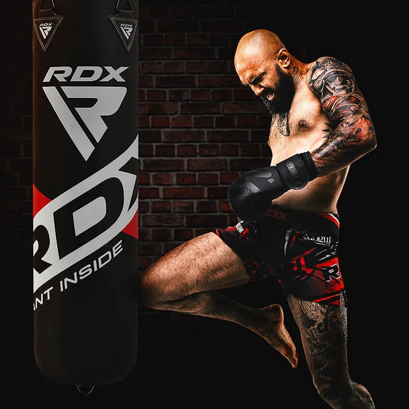 RDX F10B 4ft / 5ft 4-in-1 Punch Bag with Mitts and Ceiling Hook Set