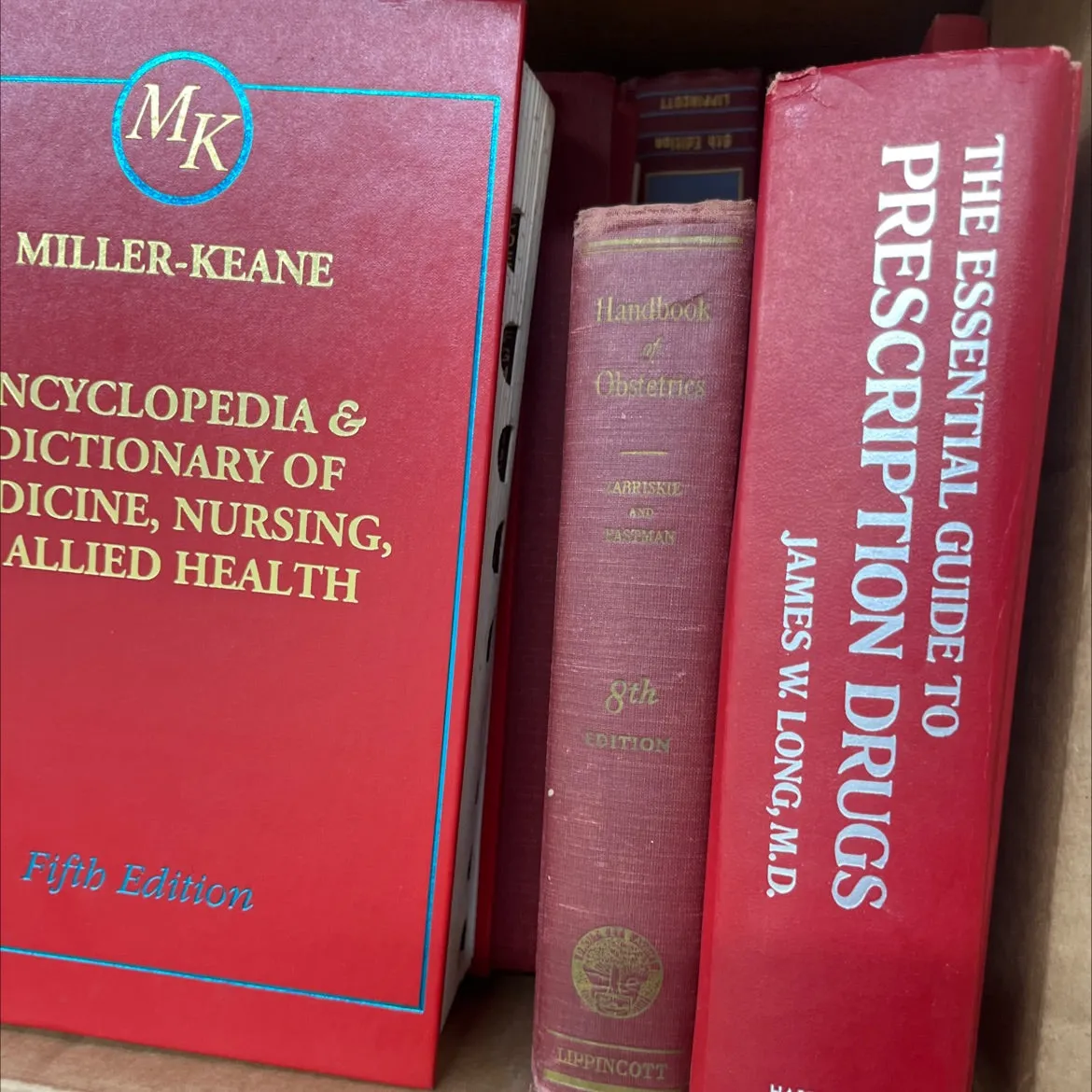 Red Medical Hardcover Books 12 books