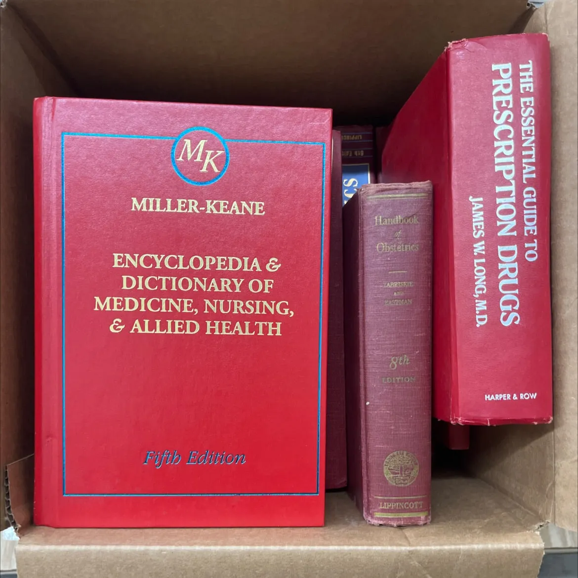 Red Medical Hardcover Books 12 books