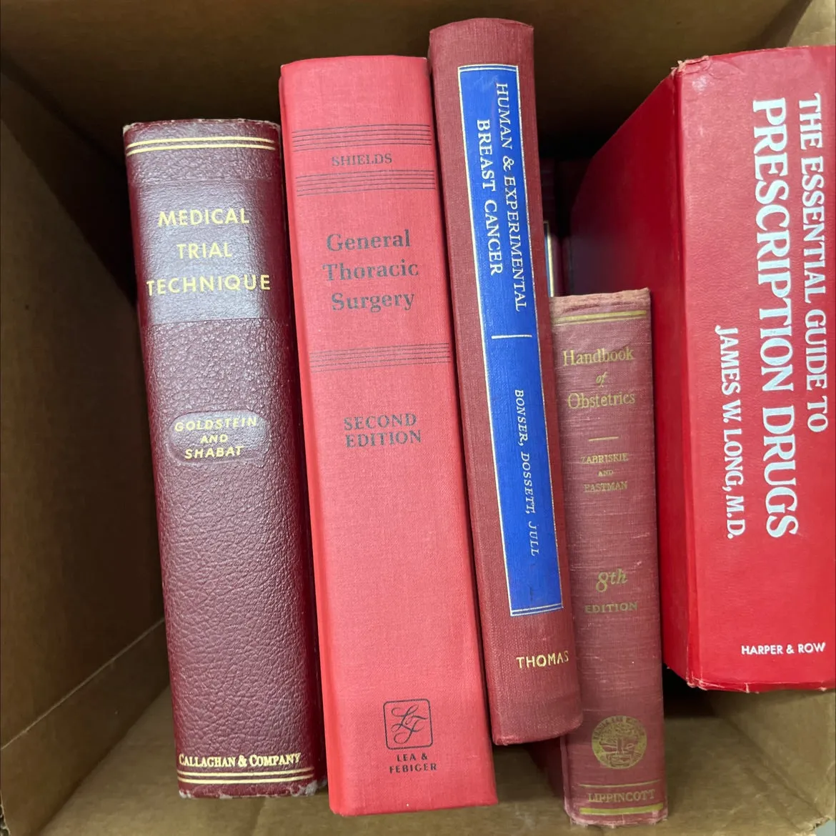 Red Medical Hardcover Books 12 books