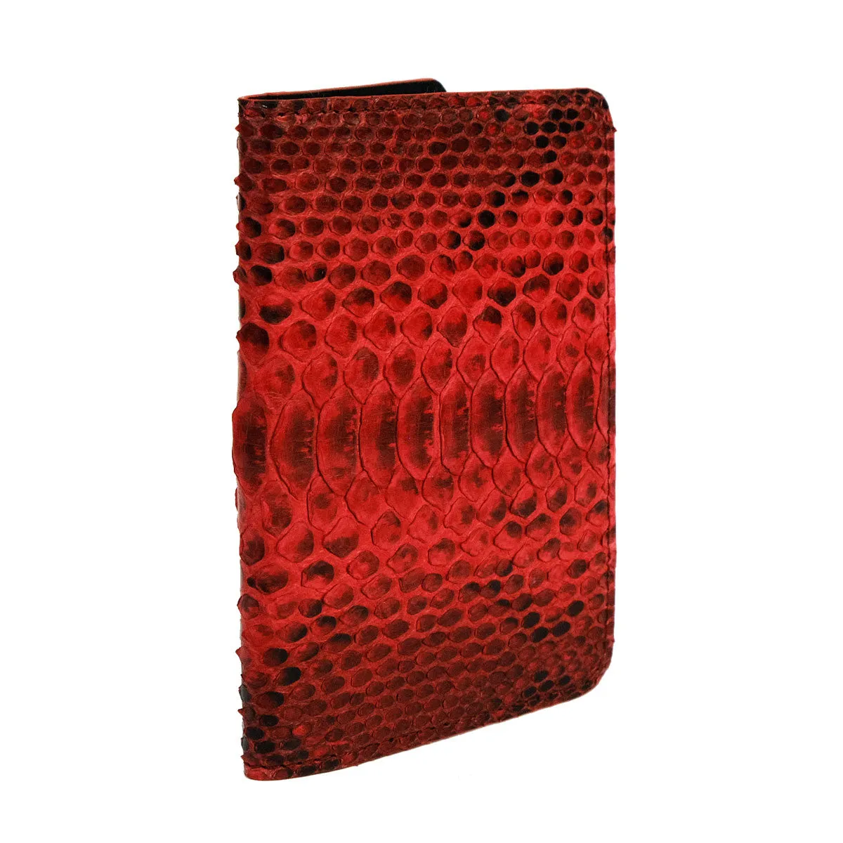 Red Motif Python Passport Cover