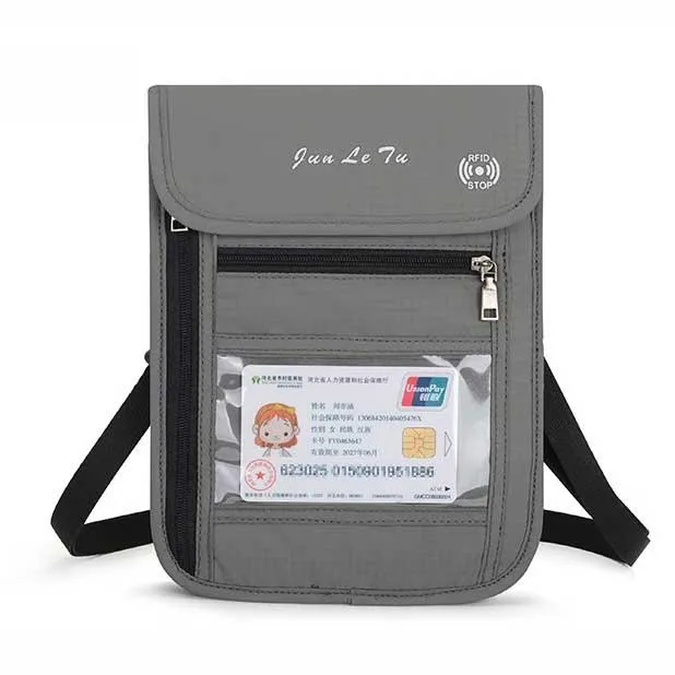 RFID Blocking Travel Passport Holder Waterproof Neck Pouch Wallet Shoulder Waist Bag