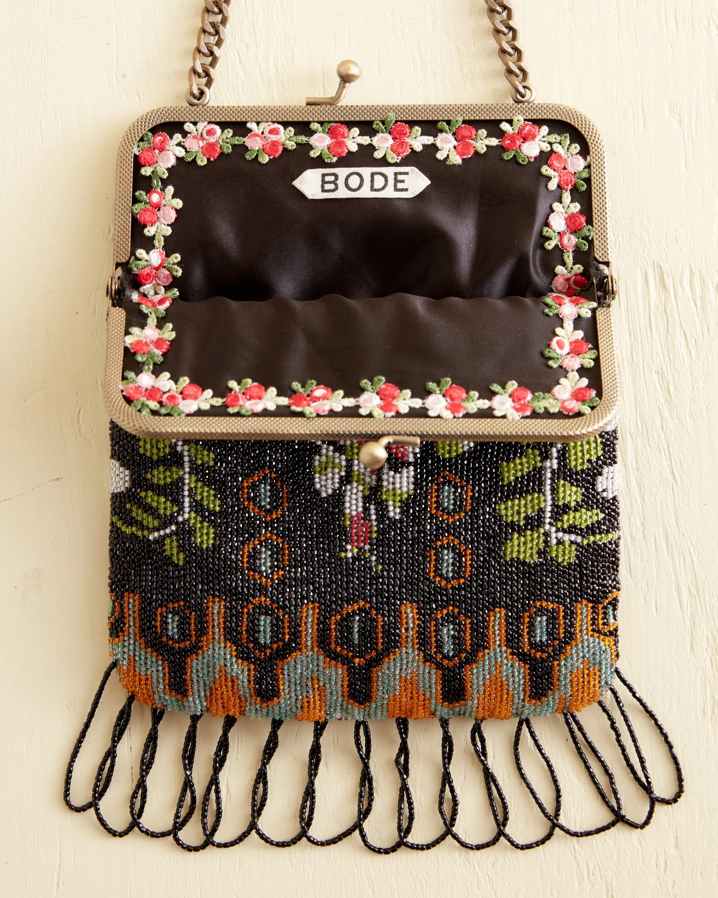 Rosette Beaded Frame Bag