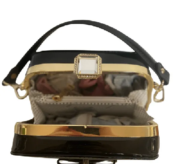 Sadria patent evening bag