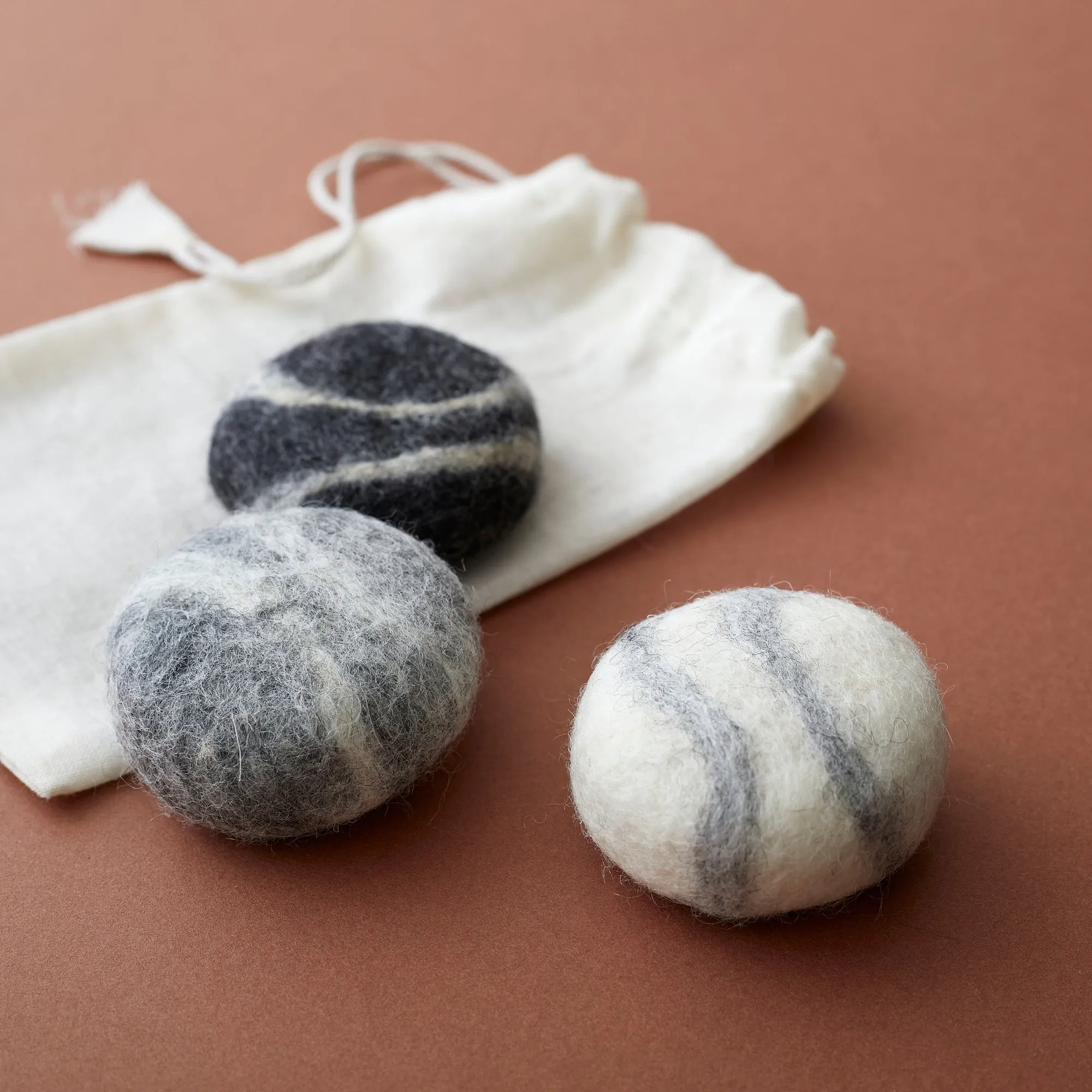 SANO Felted Soap Marble Pebble 3pc Gift Set (WS)