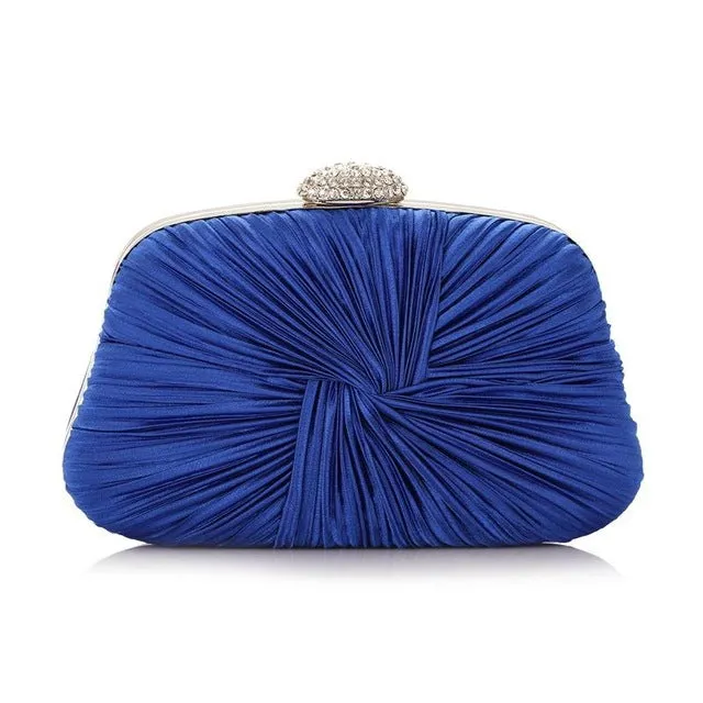 Satin Hard Case Clutch Bag