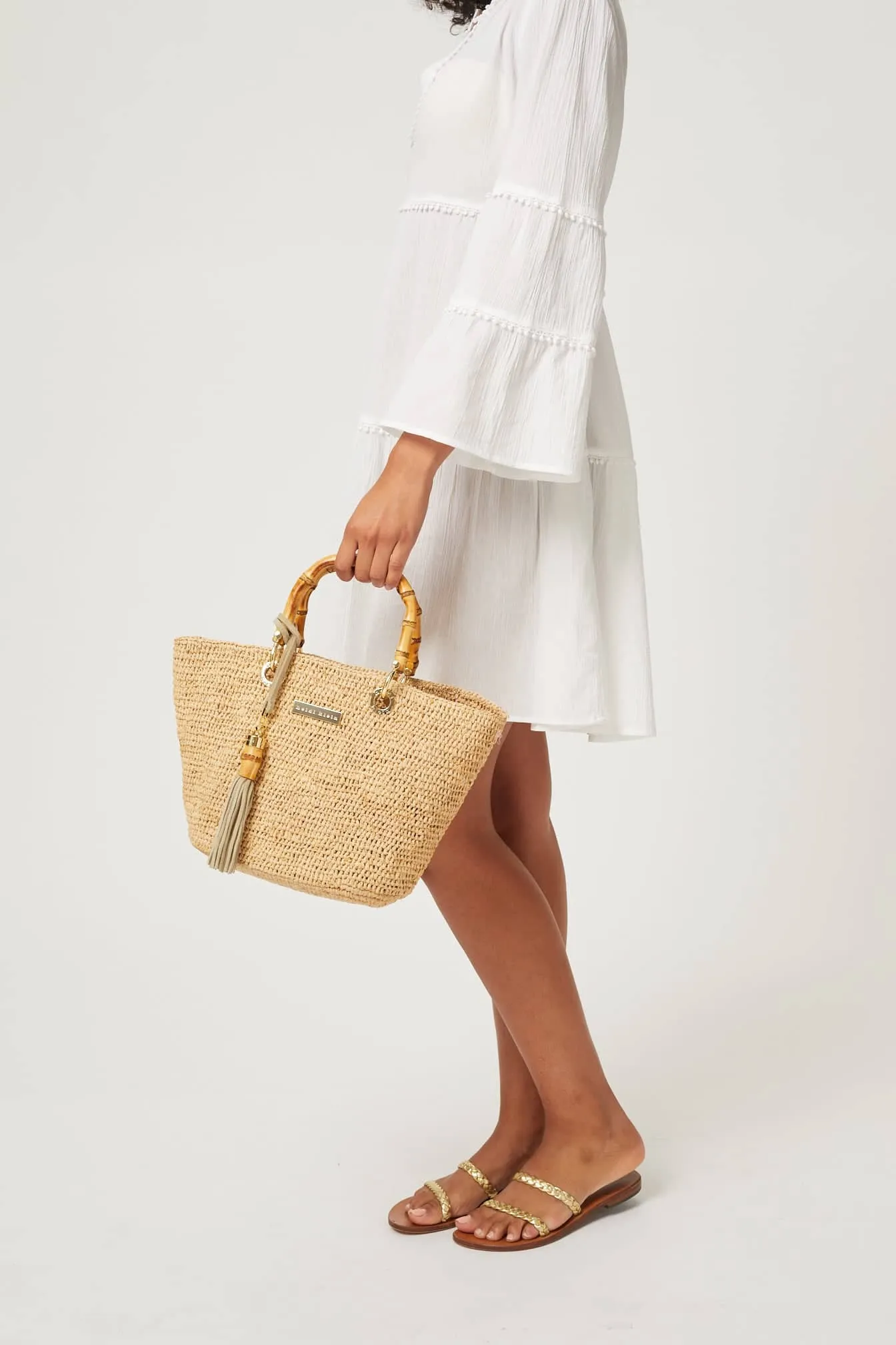 Savannah Bay Mini Raffia Tote Bag