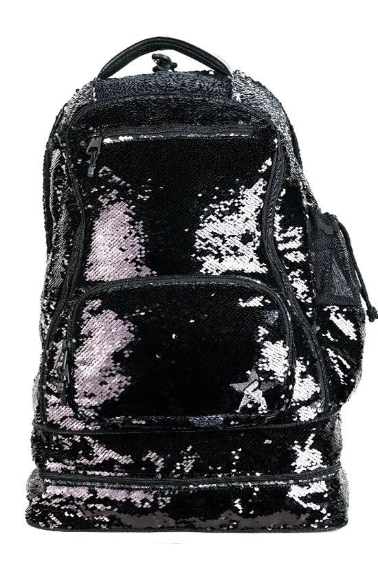 Sequin in Smokey Black Rebel Dream Bag with Black Zipper