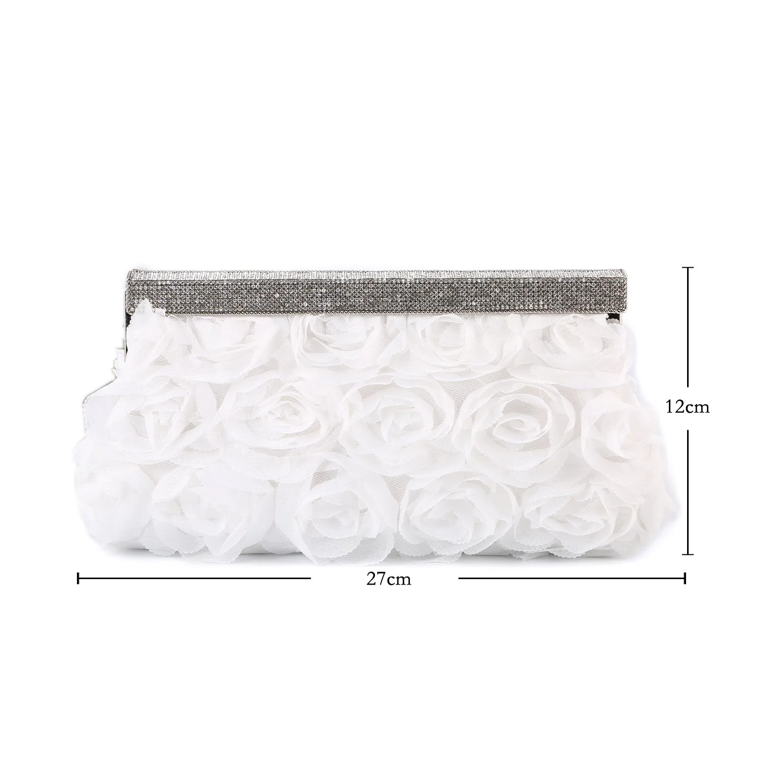 'Snow White Rose' Evening Clutch Bag