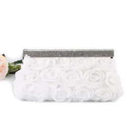 'Snow White Rose' Evening Clutch Bag