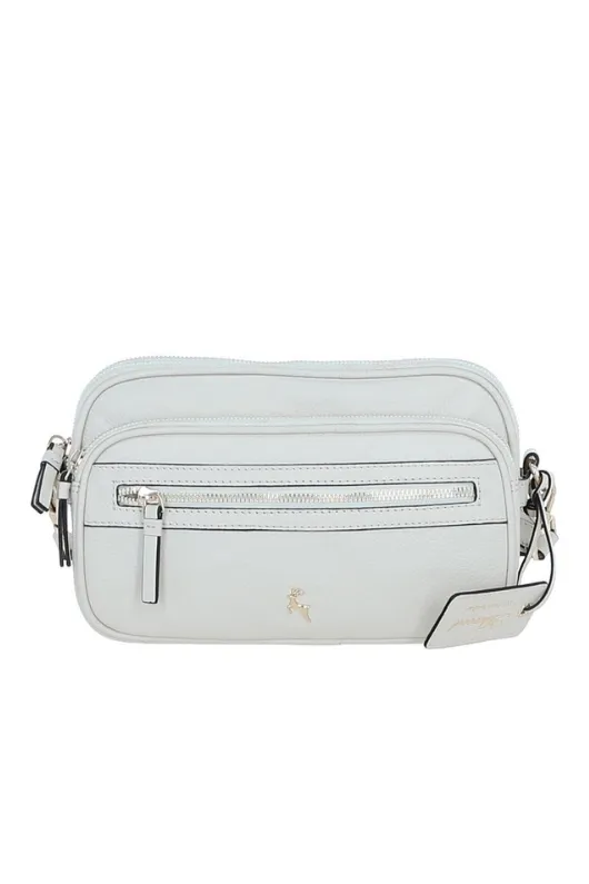 ‘Sogno di Cuoio’ Compact Twin Zip Crossbody Bag