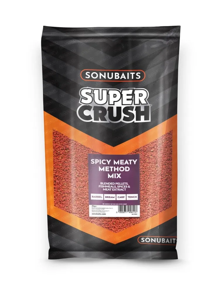 SonuBaits Supercrush Spicy Meaty Method Mix 2kg