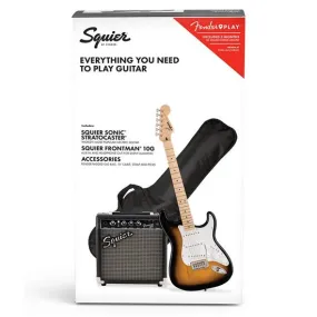 Squier Sonic Series Strat Pack - 2 Tone Sunburst (inc. Amp, Cable and Strap)