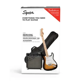 Squier Sonic Stratocaster Pack In  2 Colour Sunburst With Frontman 10G Amplifier