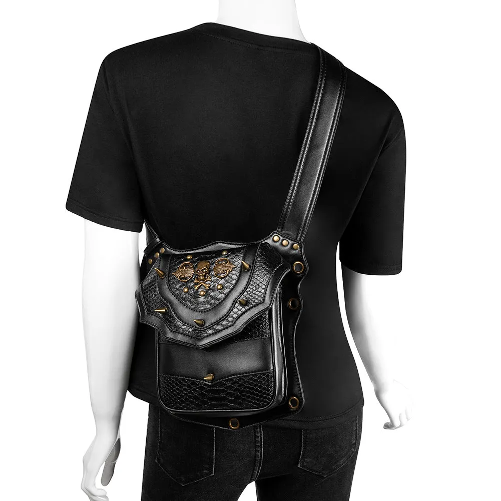 Steampunk Thigh Holster Retro Gothic Leather Shoulder Bag