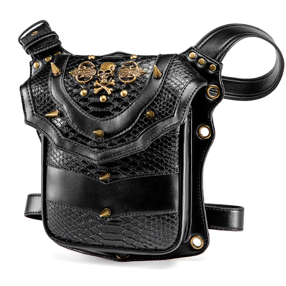 Steampunk Thigh Holster Retro Gothic Leather Shoulder Bag