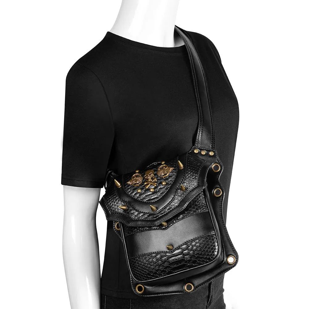 Steampunk Thigh Holster Retro Gothic Leather Shoulder Bag