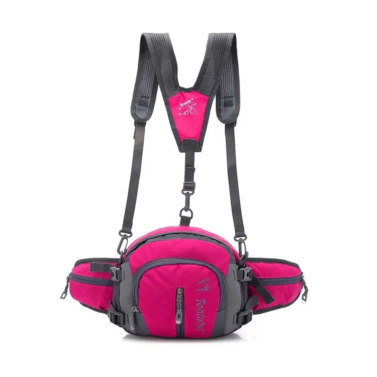 Tanluhu TLH322 Multi-Function Outdoor Waist Bag Hiking Riding Kettle Bag Travel SLR Camera Bag(Rose Red)