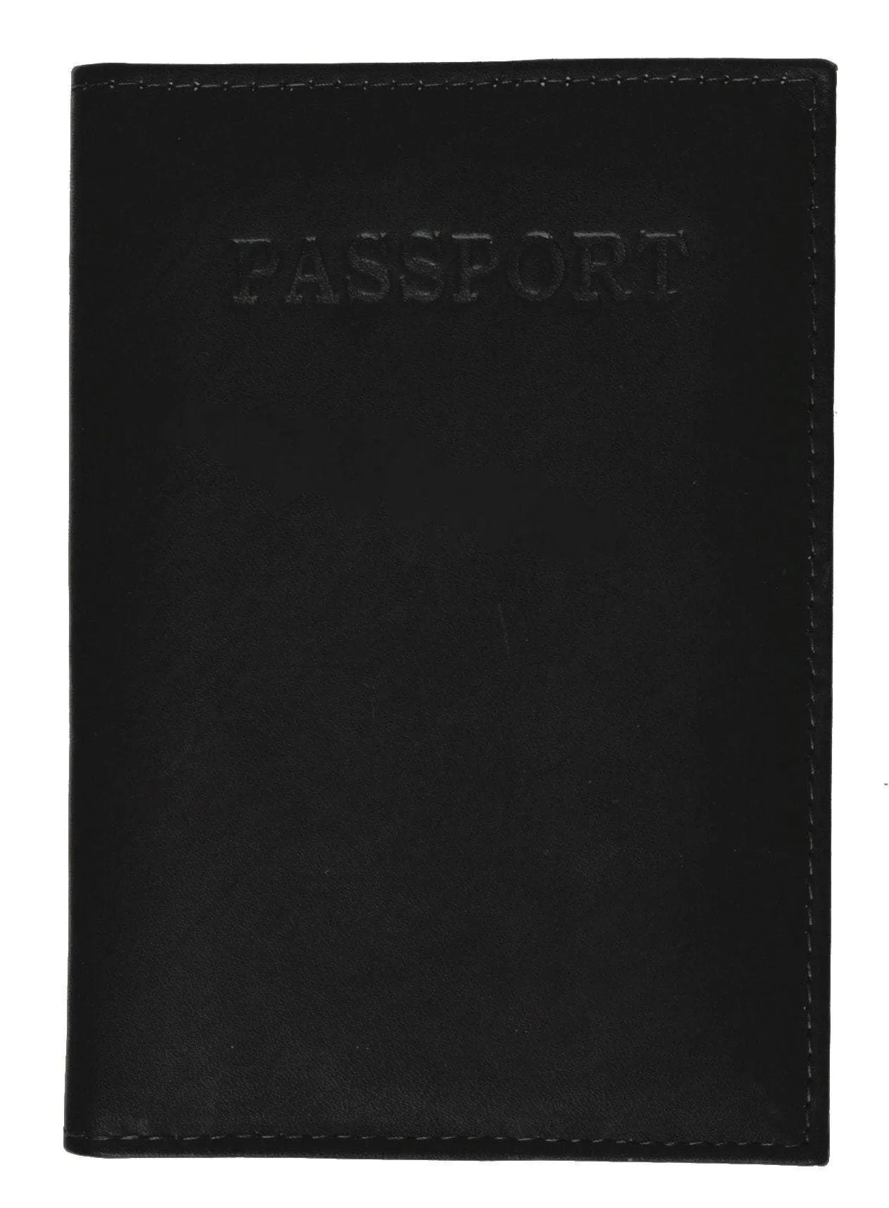 Travel Genuine Leather Passport Card Holder Case Protector Cover Organizer Wallet 151 CF BLIND (C)