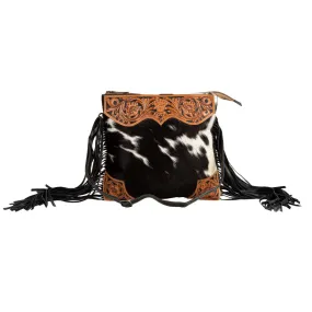 Tumbleweed Trail Fringed Hand-Tooled Bag