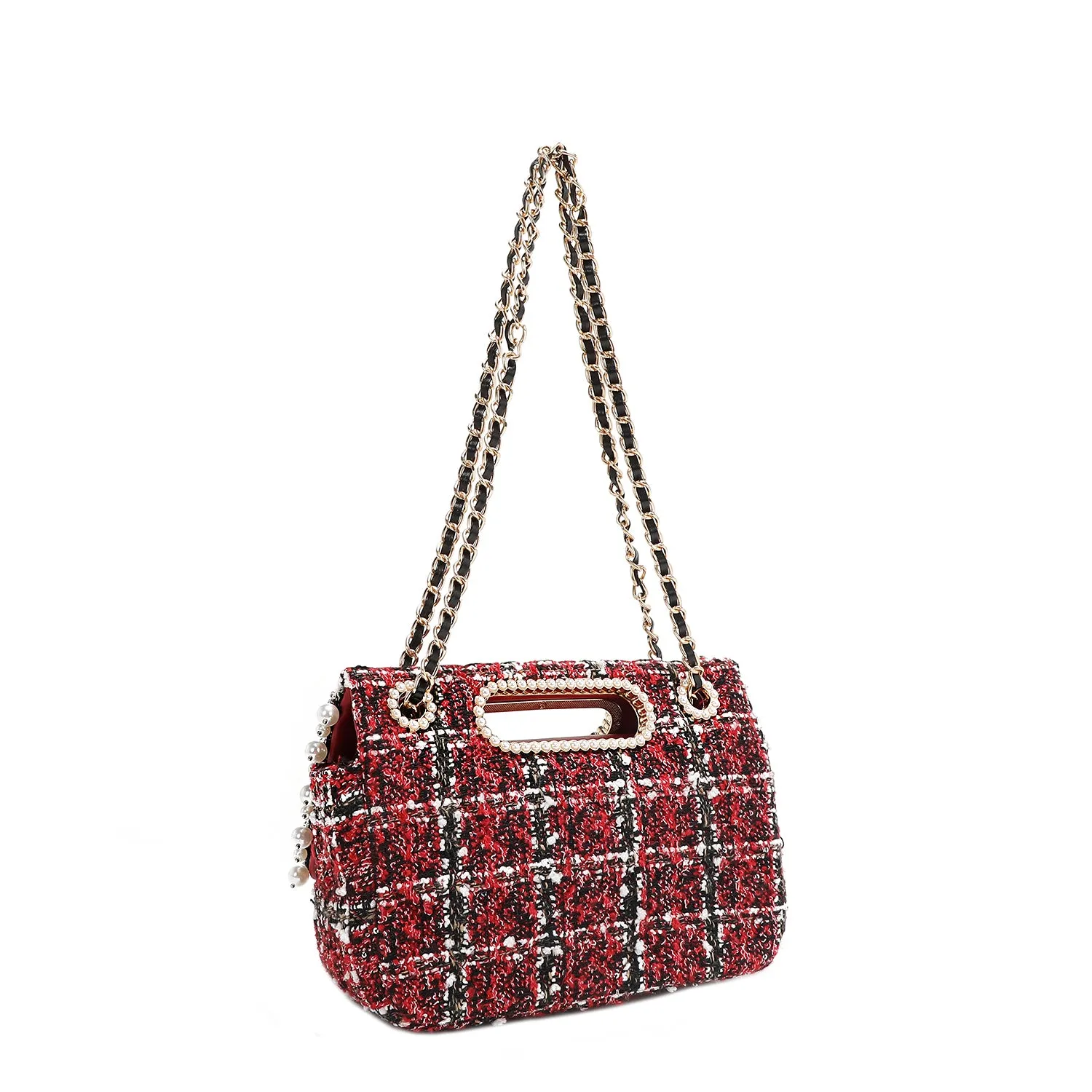 TWEED CLUTCH FLAP BAG