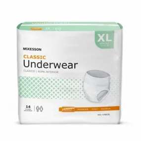 Unisex Adult Absorbent Underwear Count of 4 By McKesson