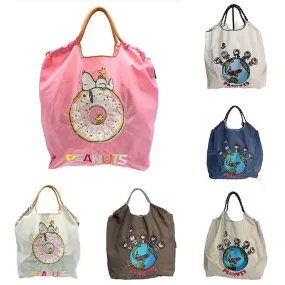 Uniwim Ball Chain Snoopy Embroidered Shopping Bag Cartoon Mickey Mouse Doughnut Snoopy Handbag