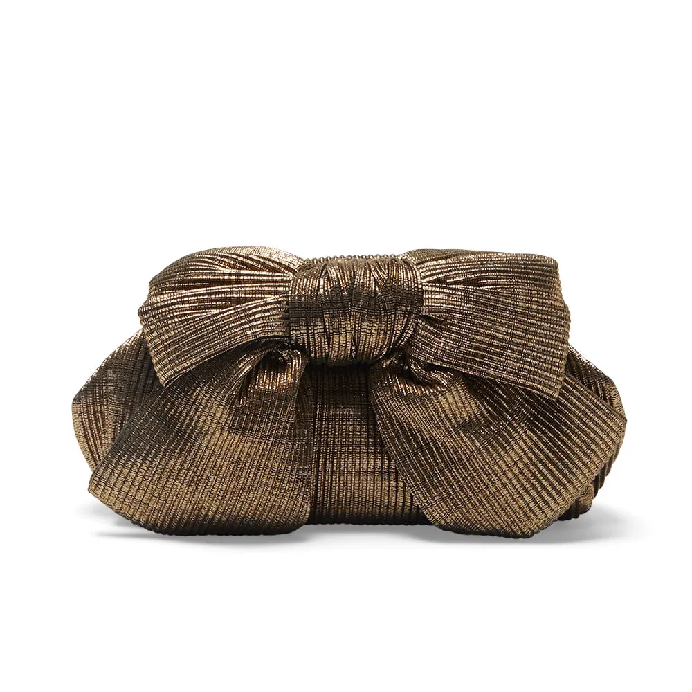 Veda Clutch in Bronze Pleat