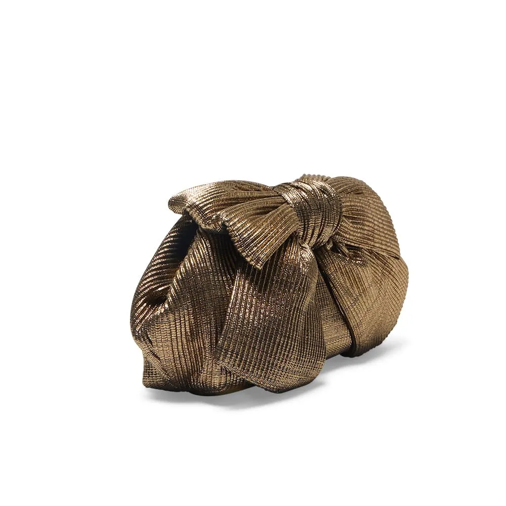 Veda Clutch in Bronze Pleat