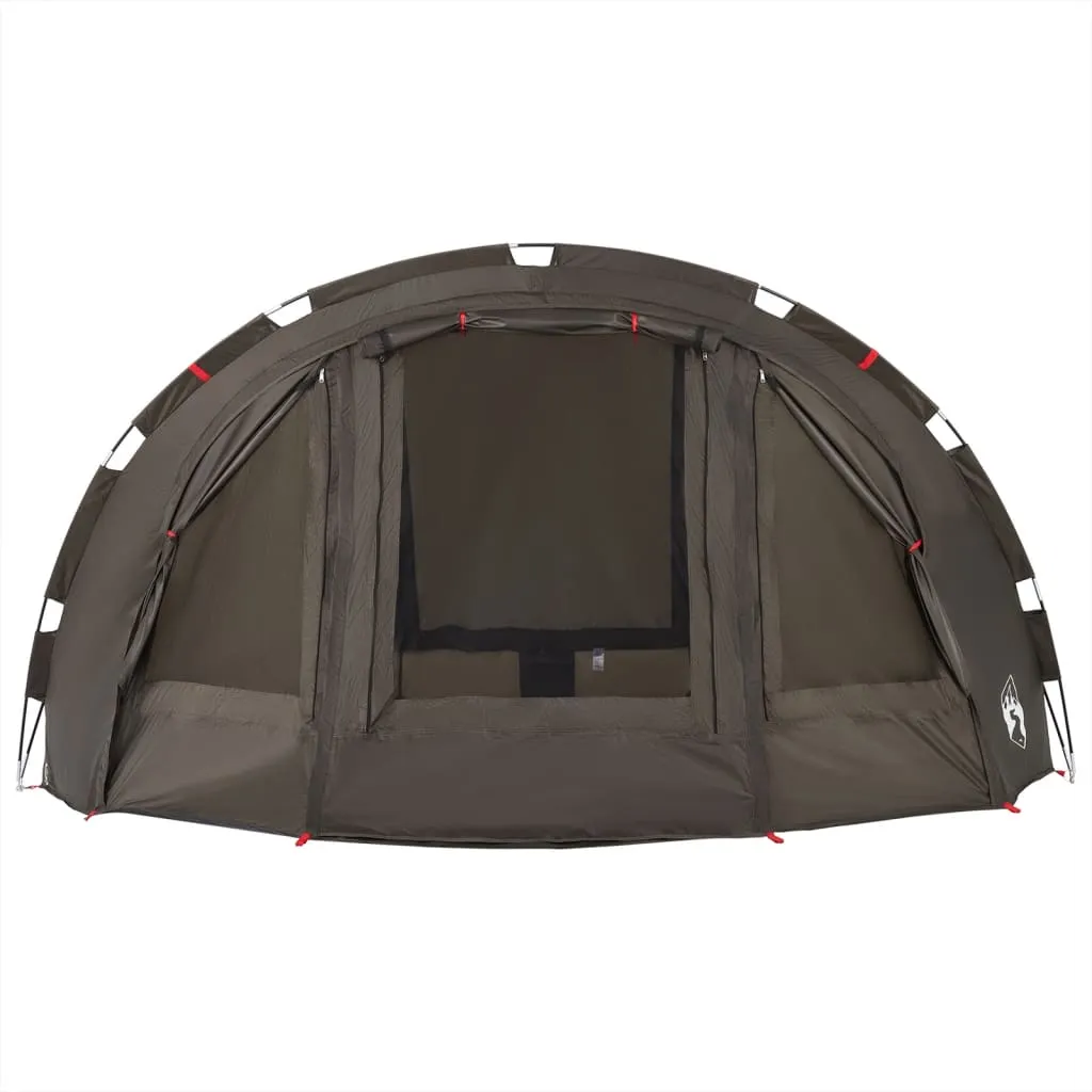 vidaXL Fishing Tent 4-Person Brown Waterproof