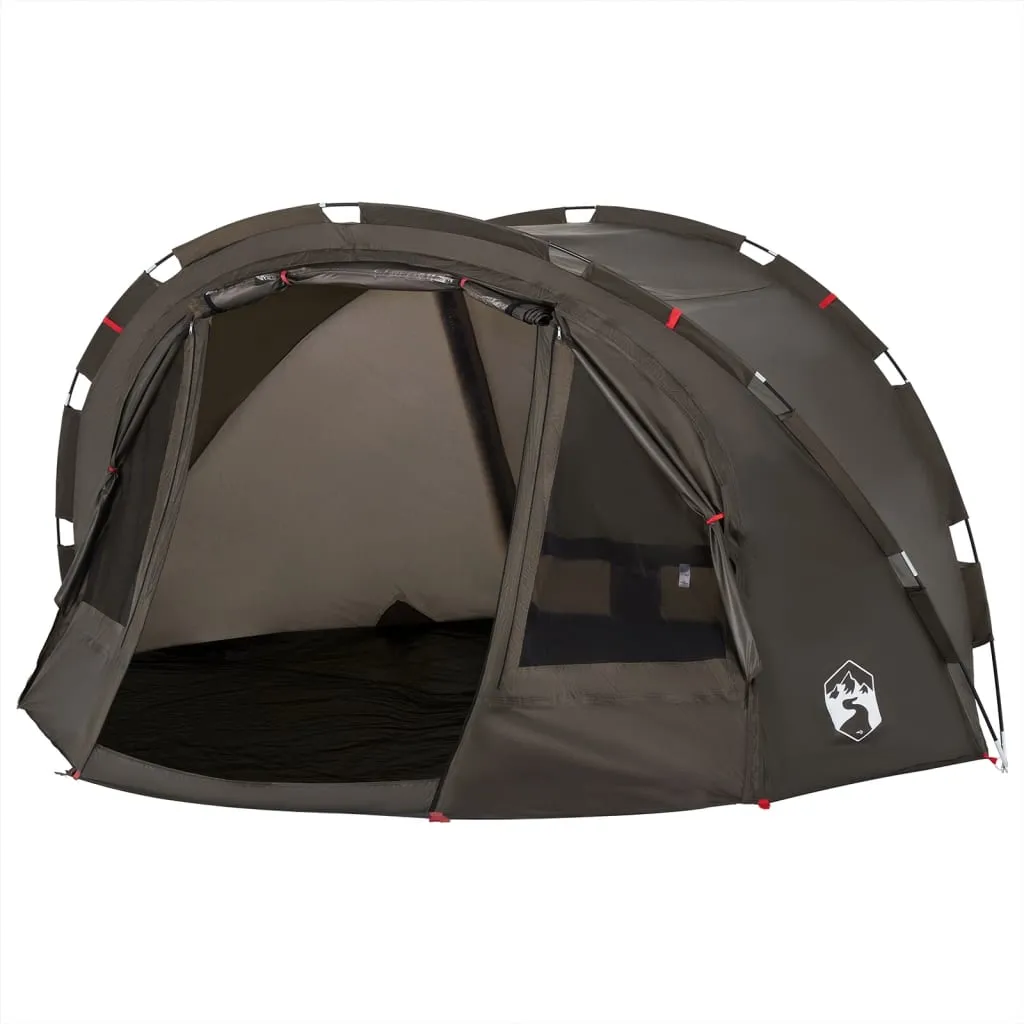 vidaXL Fishing Tent 4-Person Brown Waterproof