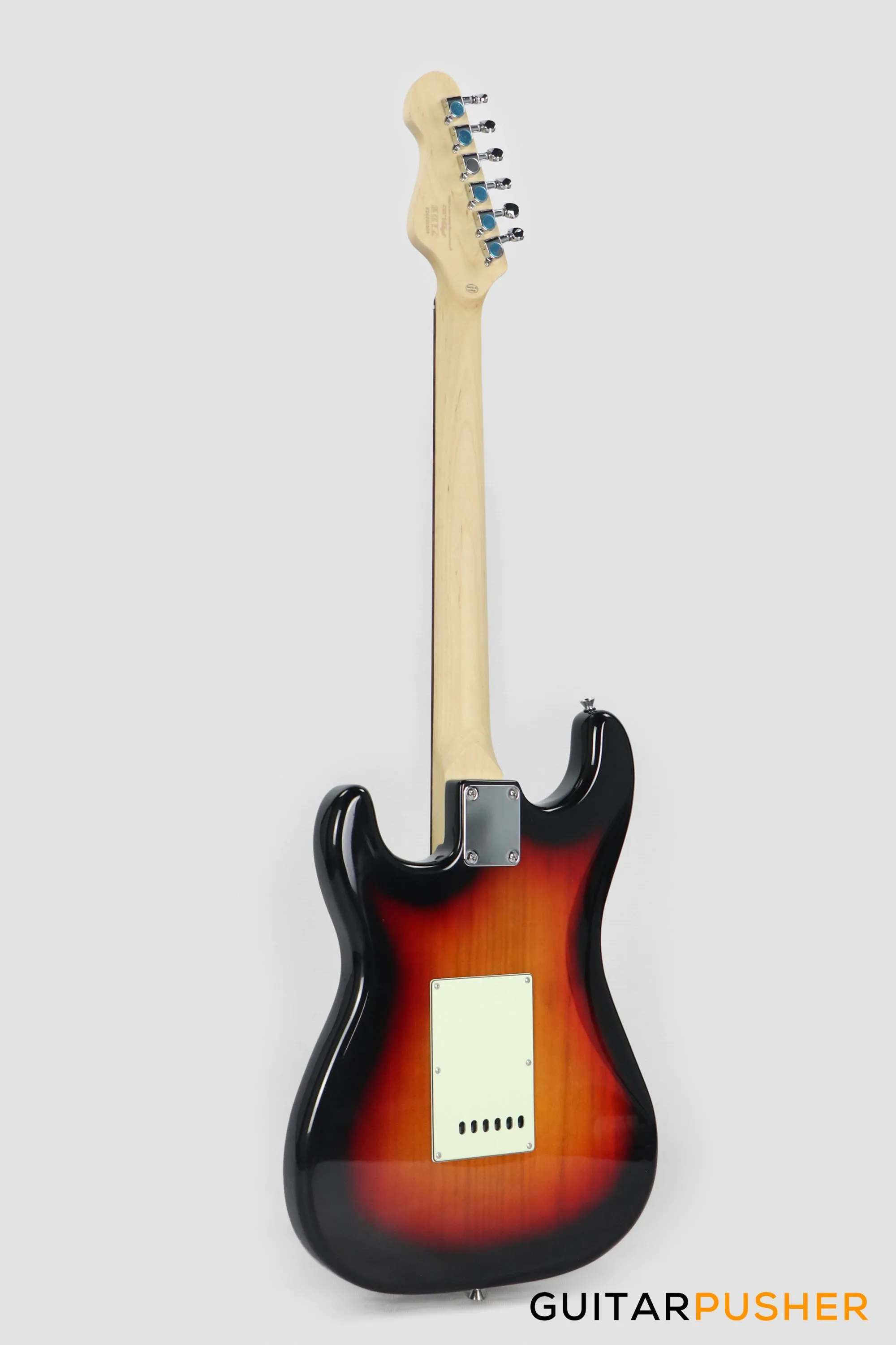 Vintage Coaster Series V60 S-Style Electric Guitar w/ Kinsman 10-Watt Amplifier, Gig Bag, & Accessories - 3-Tone Sunburst