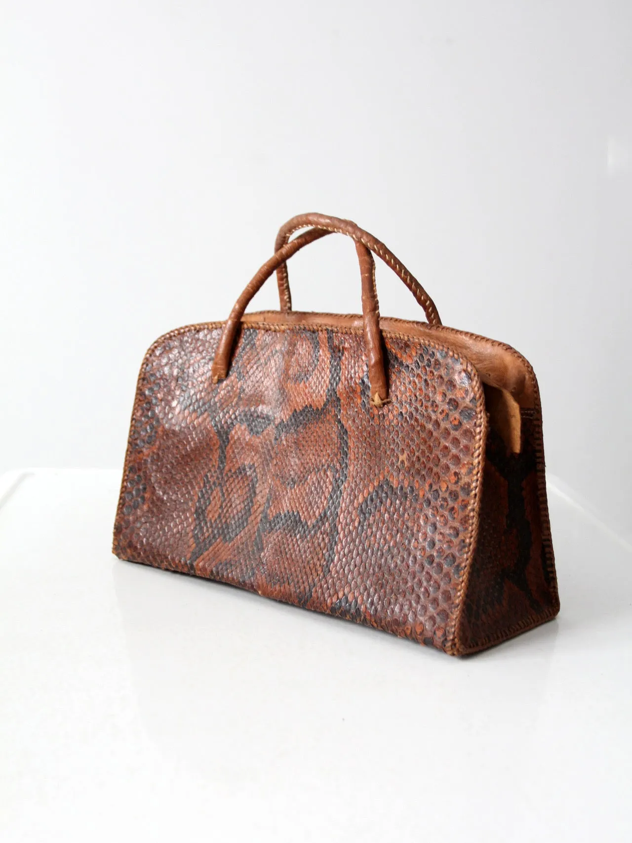 vintage snakeskin satchel