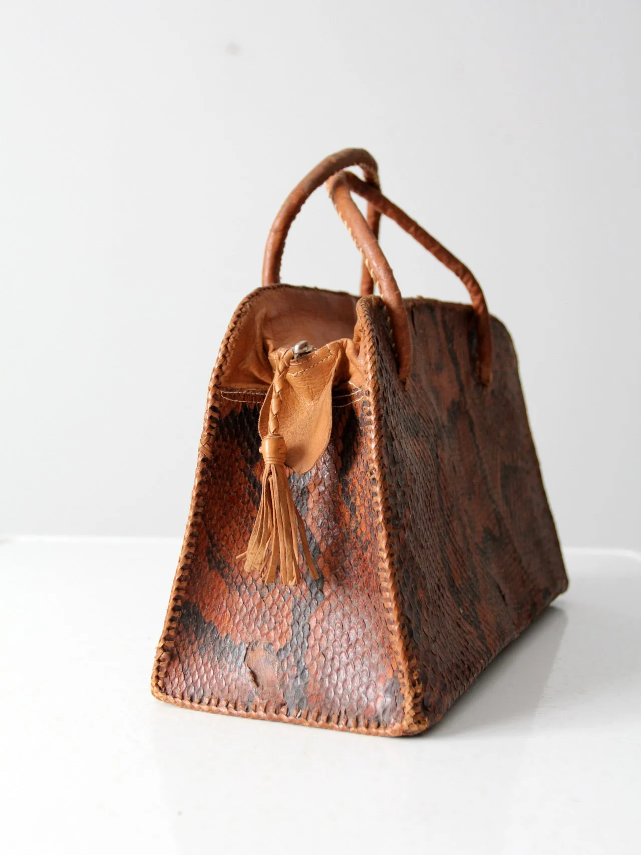 vintage snakeskin satchel