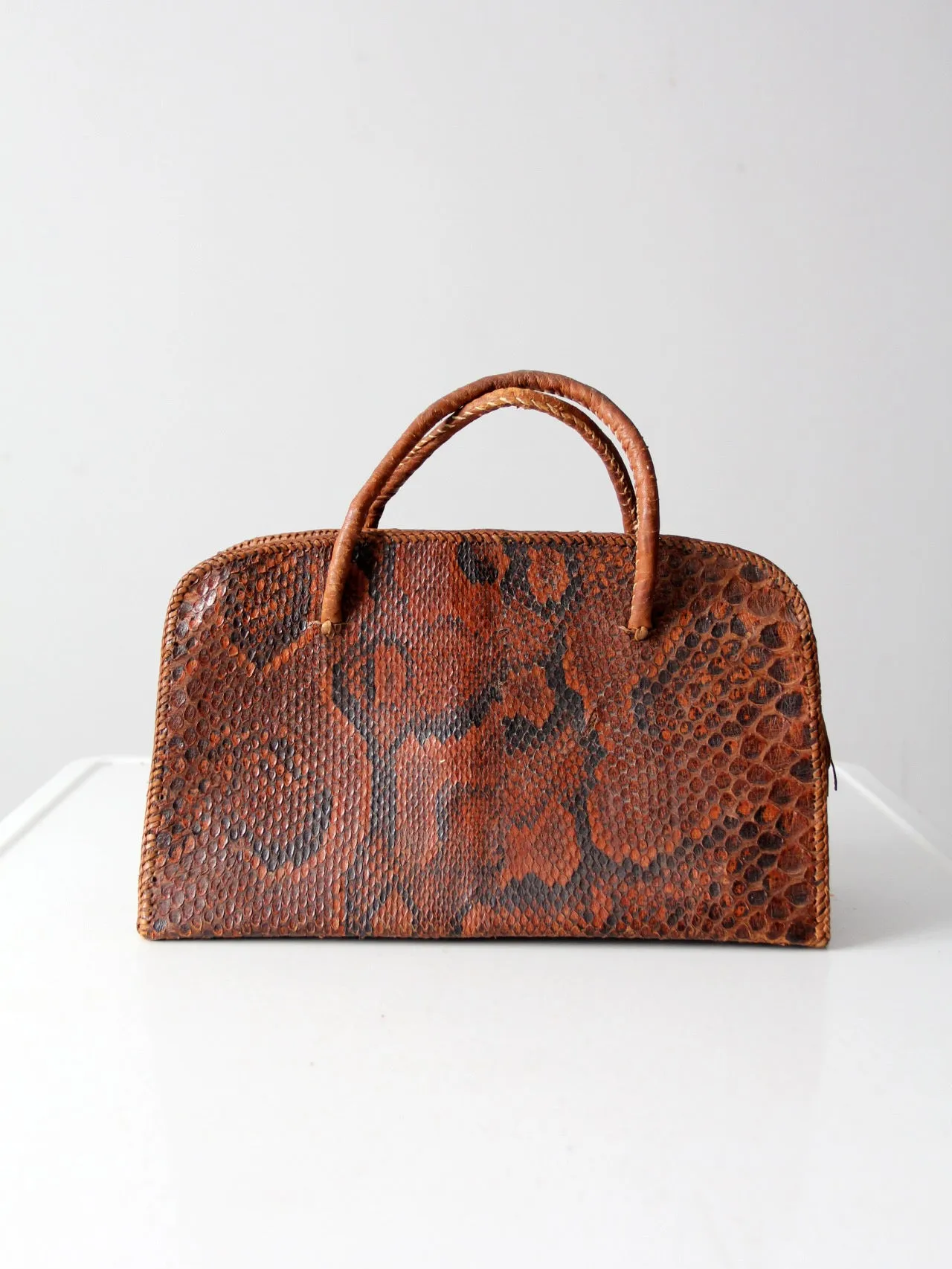 vintage snakeskin satchel