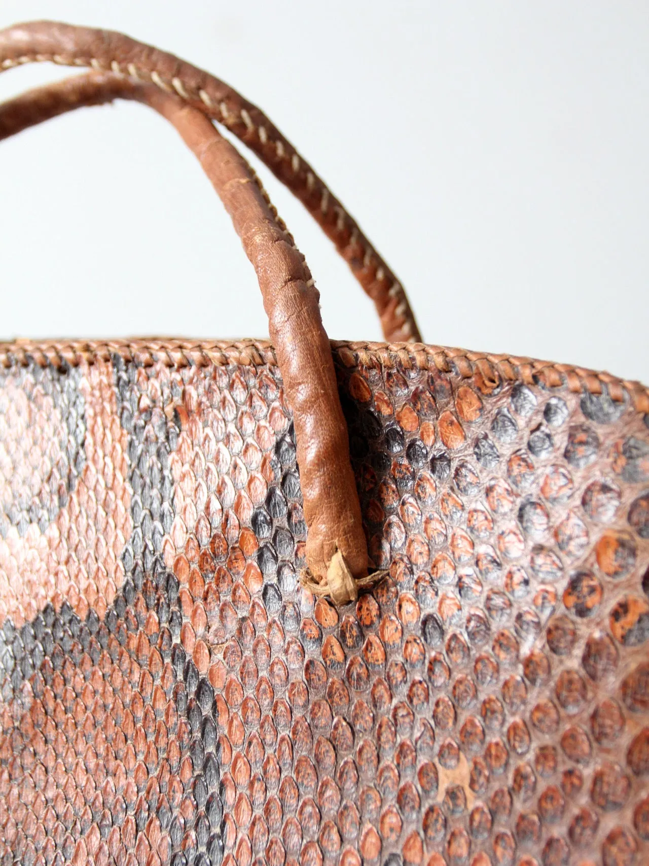 vintage snakeskin satchel