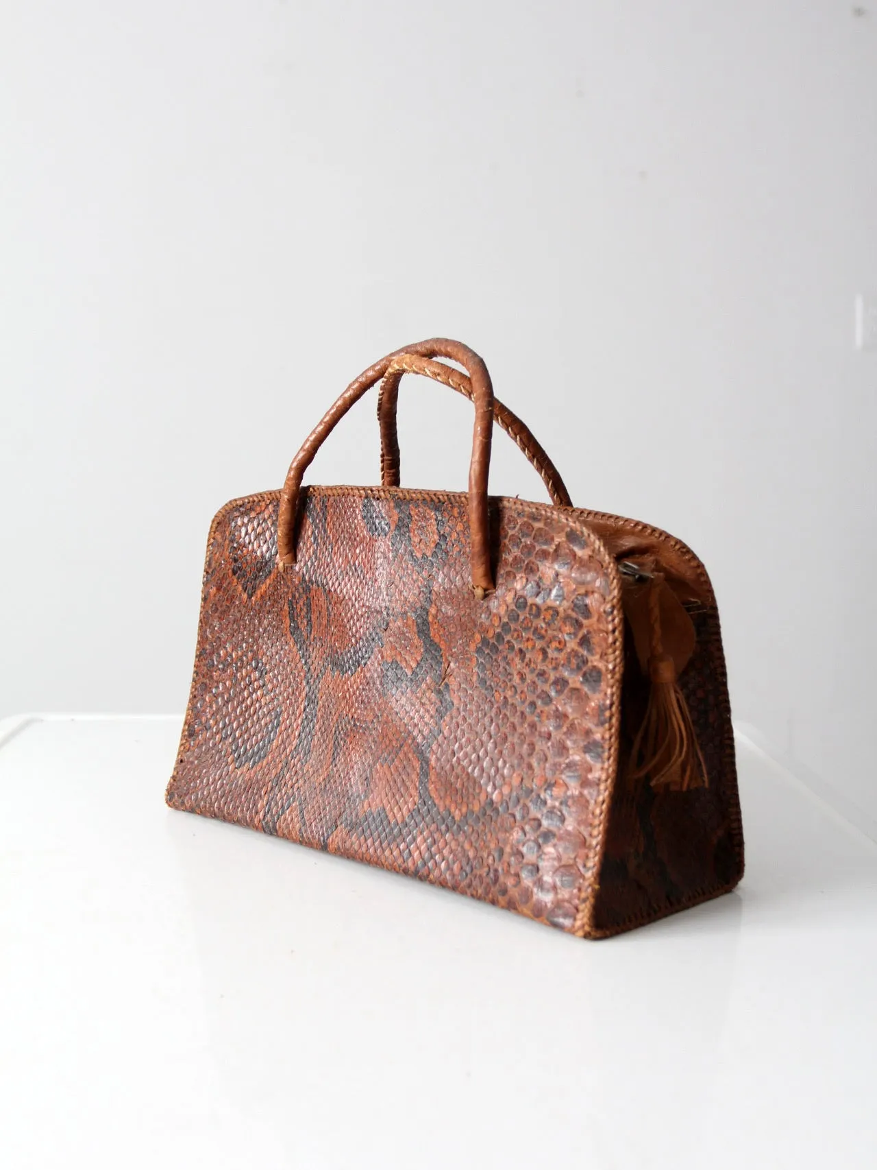 vintage snakeskin satchel