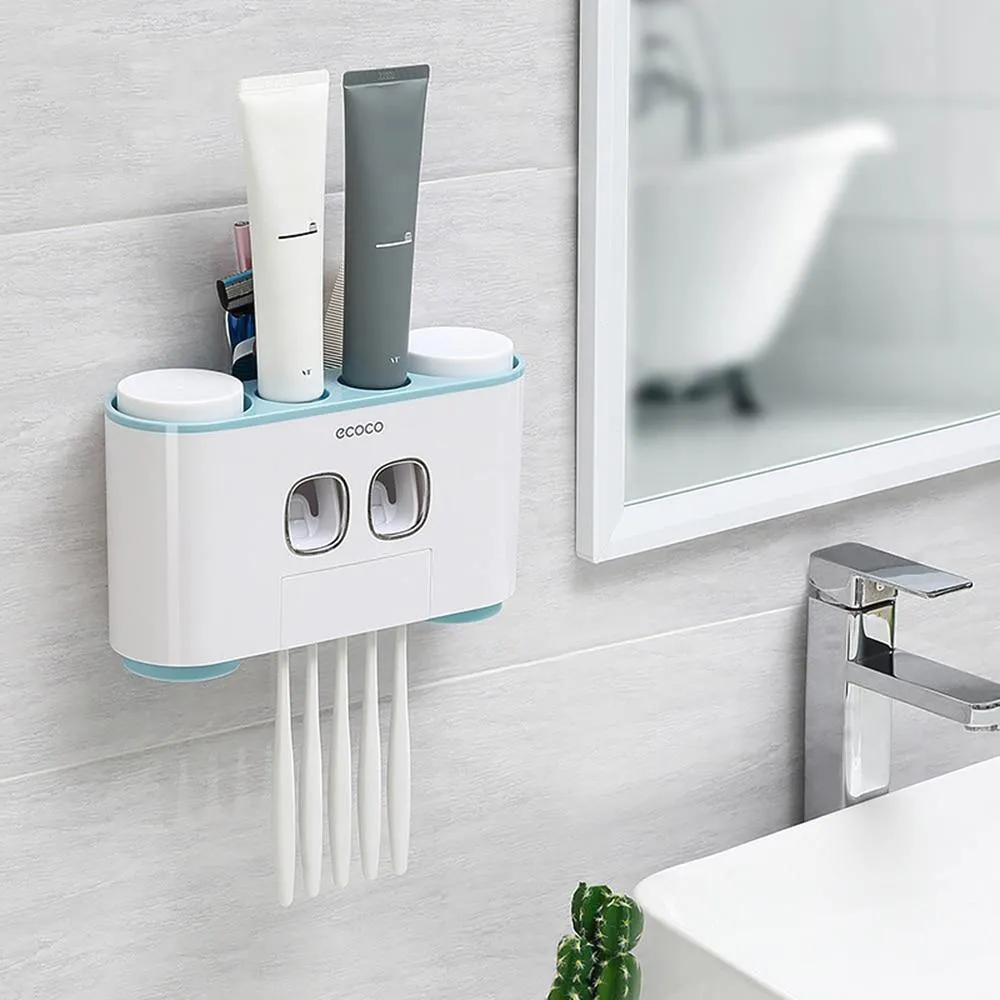 Wall-Mounted Smart Toothpaste Storage Dispenser