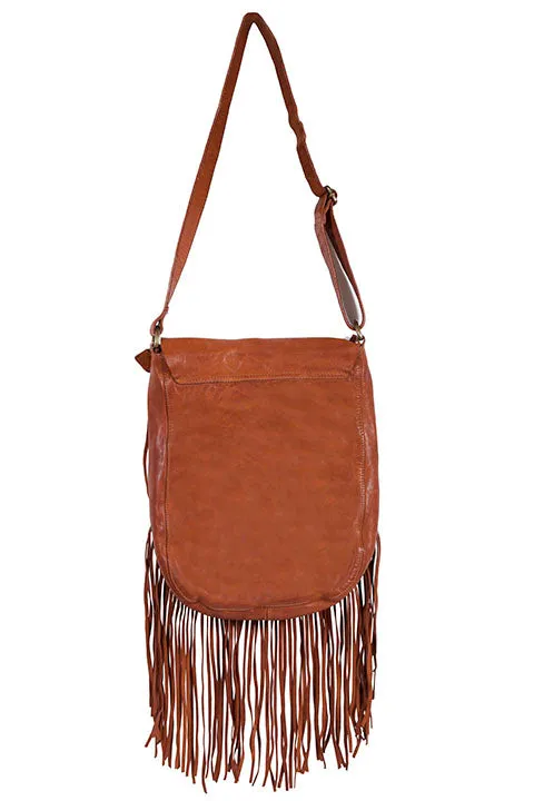 Western Shoulder Bag with Fringe and Pick Stitch