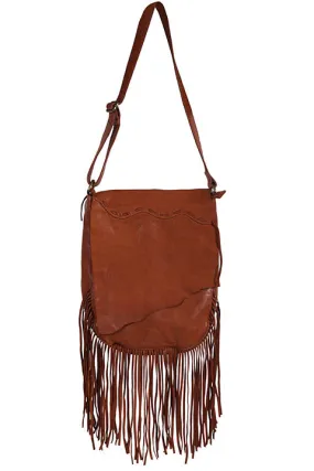 Western Shoulder Bag with Fringe and Pick Stitch