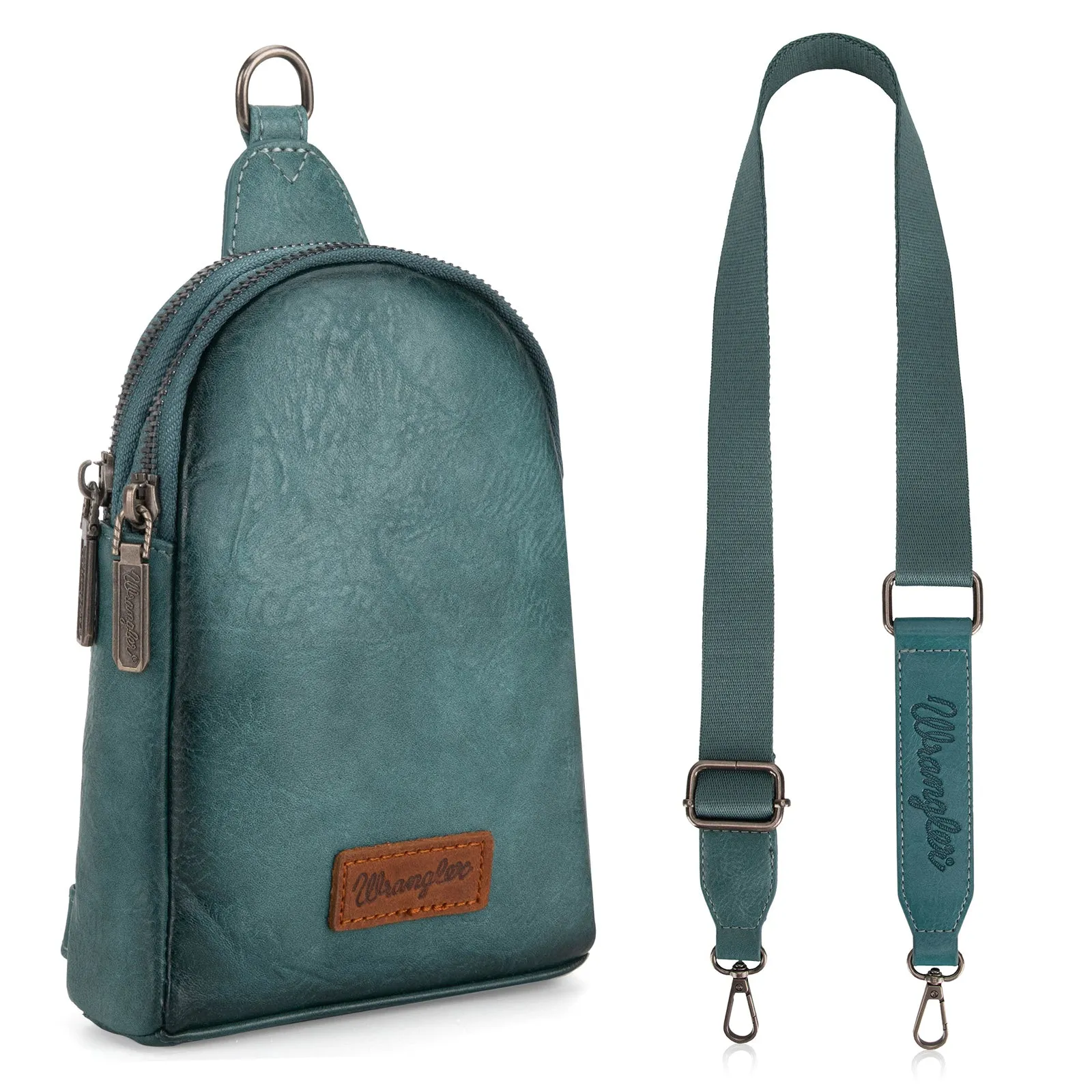 WG87-210A  Wrangler Sling Bag/Crossbody/Chest Bag  - Turquoise