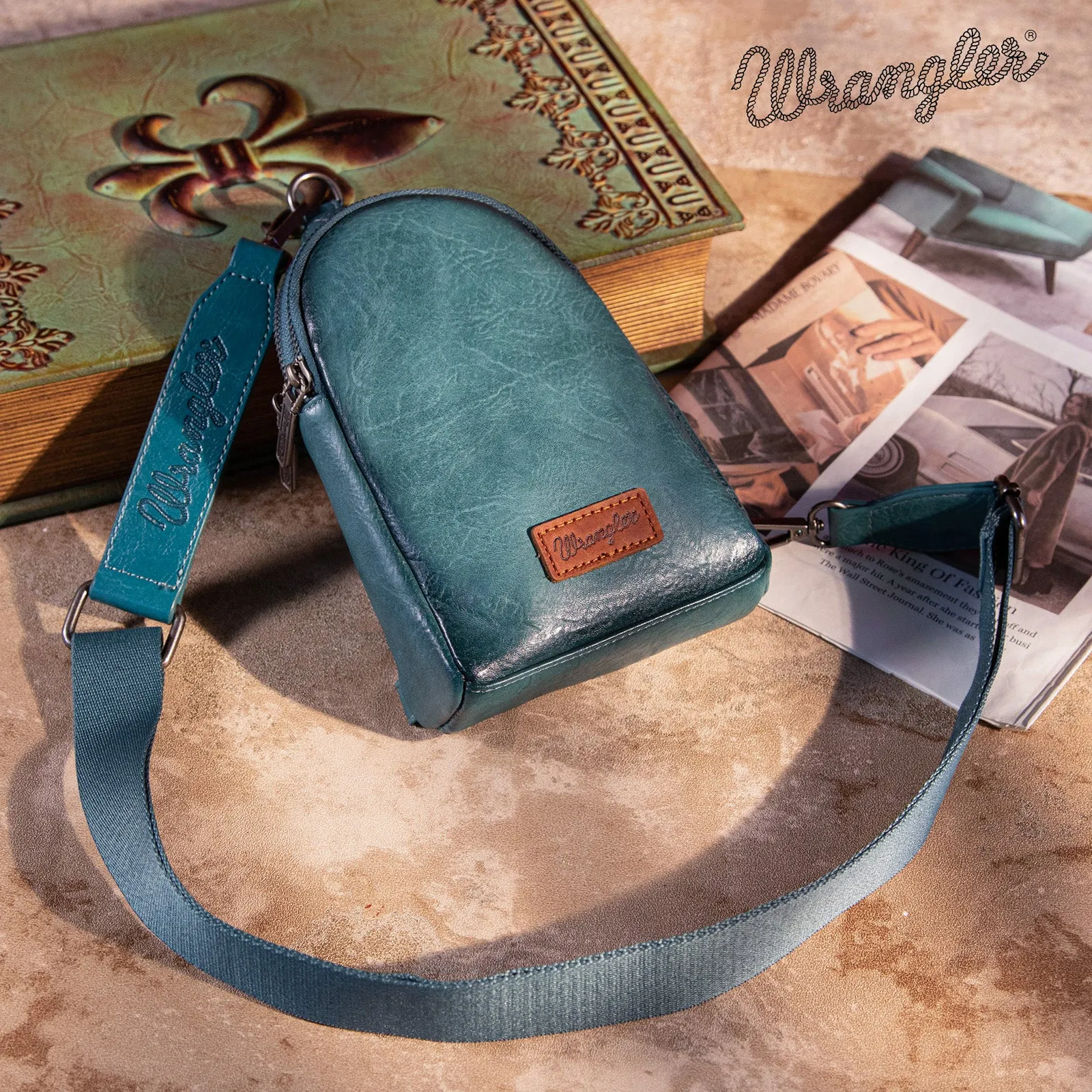 WG87-210A  Wrangler Sling Bag/Crossbody/Chest Bag  - Turquoise