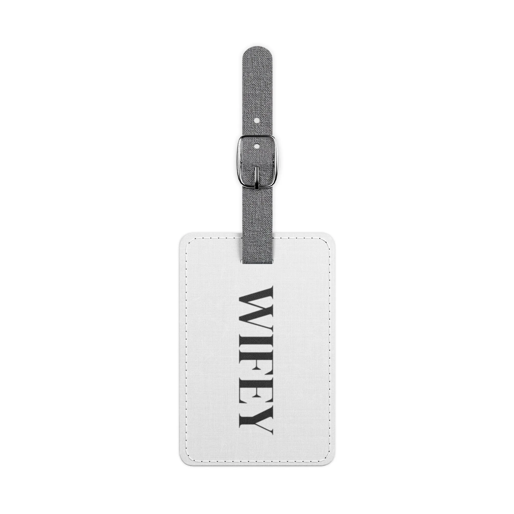 Wifey Saffiano Polyester Luggage Tag, Rectangle