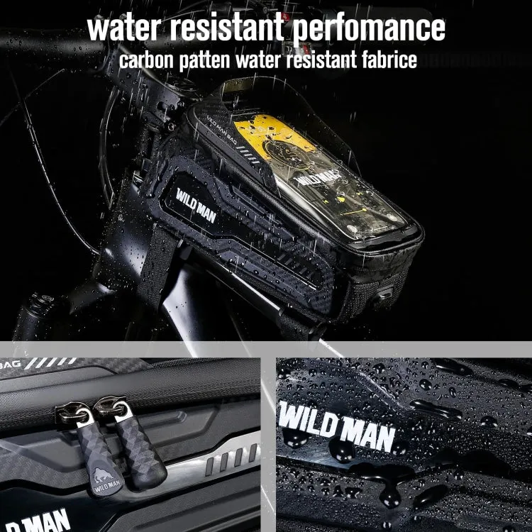 WILD MAN M20 Outdoor Cycling Bicycle Phone Touch Screen Waterproof Front Beam Bag(Yellow)